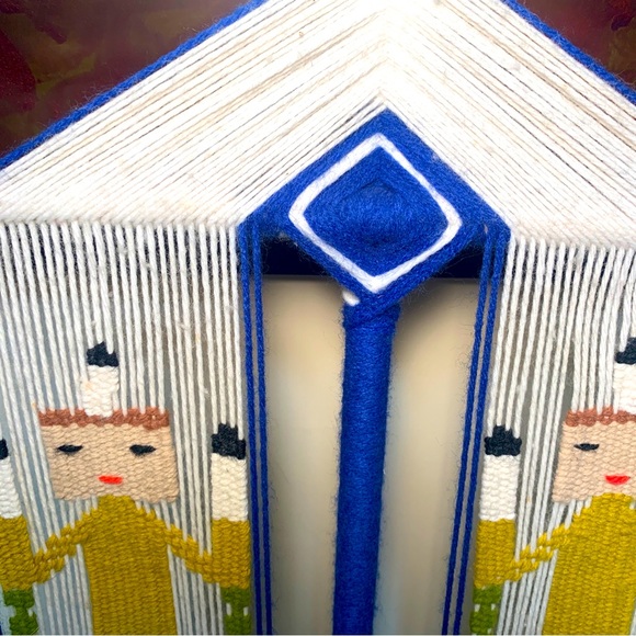 VTG Navajo Yei  Madala Gods Textile Fiber Wall Art 20" Beautiful colors - Picture 6 of 13